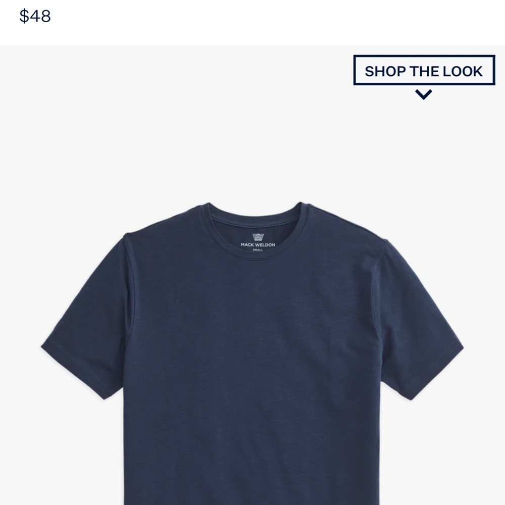 Set of 3 Mack Weldon Navy Short Sleeve Tees RN 137077